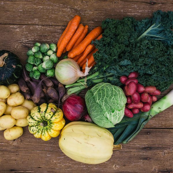 Example of a Riverbend Gardens CSA bounty